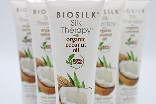 BioSilk Selyem kezelés bio kókusz olaj curl krém - 92% - ban természetes, szulfát, paraben, valamint gluténmentes - 5 Csepp,