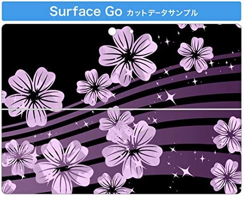 igsticker Matrica Takarja a Microsoft Surface Go/Go 2 Ultra Vékony Védő Szervezet Matrica Bőr 000051 Fekete Japán Minta cseresznyevirág
