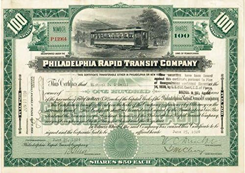 Philadelphia Rapid Transit Együttes. - Raktáron Bizonyítvány