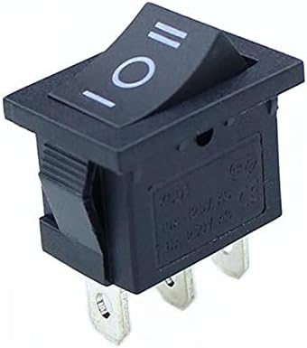 GOOFFY főkapcsoló Gomb 1db KCD1 Mini Fekete 3 Pin / 6 pin Be - /Ki-A Rocker Kapcsoló, AC 6A/250V10A/125V Kapcsolók