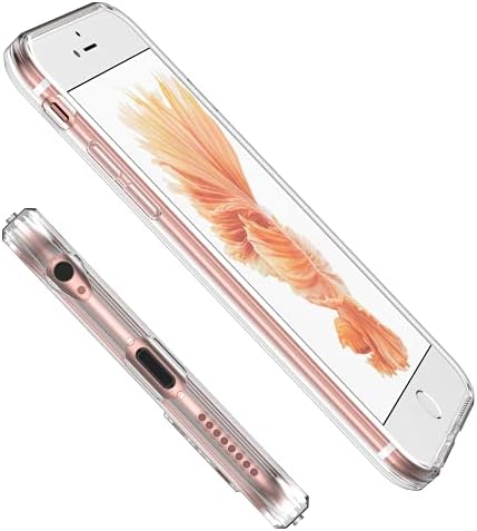 Shamo iPhone 6-os Ügy, meg az iPhone 6 Esetben Kristálytiszta Sokk Abszorpciós TPU Gumi Zselé Átlátszó (Clear)