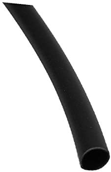 X-mosás ragályos 15M Hosszú, 2mm Belső Átm. Poliolefin Hő Zsugorodó Cső Wire Wrap Sleeve Fekete(15M de largo 2 mm-es, de