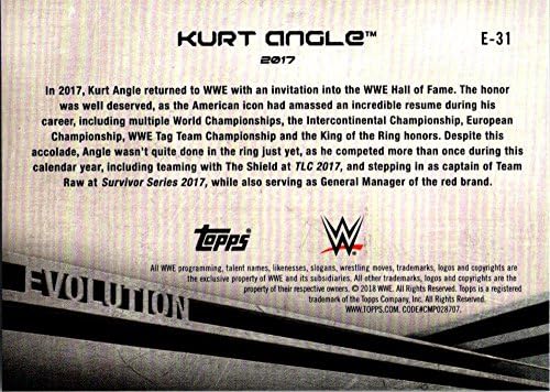 2018 Topps WWE Evolúció E-31 Kurt Angle NM-MT