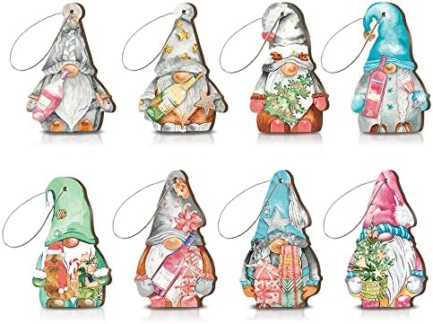 Putuo Dekoráció Ezüst karácsonyfa Gallér Csomag | Készlet 8 Gnome Dekoráció