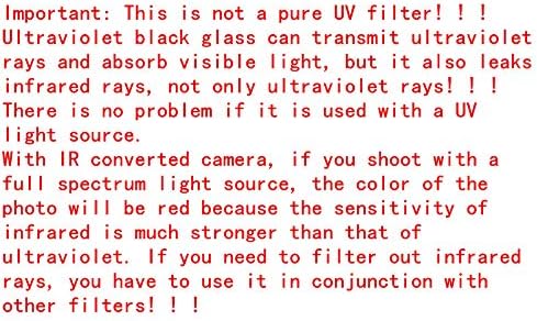 1DB UV-áteresztő Szűrő ZWB1 UG11 U-340 Szál M52 Fém Gyűrű Látható Fény Vágott Fekete Üveg Ultraibolya adó