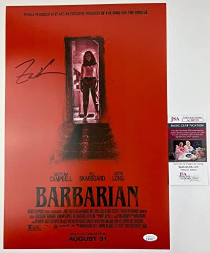 Zach Cregger aláírt 12 x 18 Poszter Barbár Rendező, Író, a Horror Film Autogramot SZÖVETSÉG Hitelesítés
