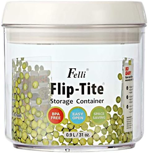 Felli Flip-Tite Akril 6 kerek Élelmiszer-Tartály 0,9 L/31-oz (6x6x5)