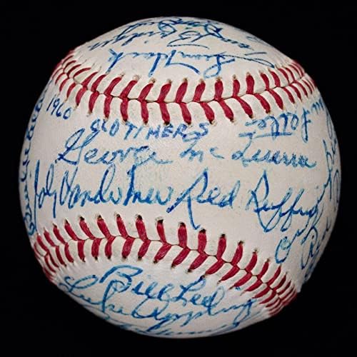 Hihetetlen 1960 HOF Indukciós Aláírt Labdát Joe DiMaggio Dizzy Dean Joe Cronin PSA - Dedikált Baseball