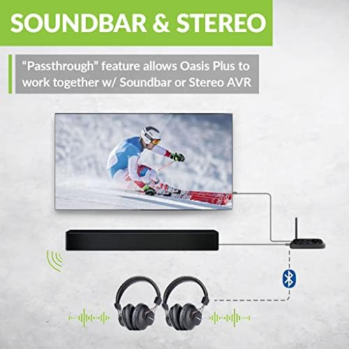 Avantree Oázis Plusz Bluetooth Adó & Vevő TV, Könnyen Telepíthető, Soundbar Áteresztés, aptX Alacsony Késleltetésű & HD Audio