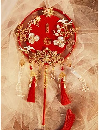 GKMJKI Kínai Esküvői Xiuhe Kezében Virág Csoport Rajongó Házas Boldog Rajongó Kész Rajongó
