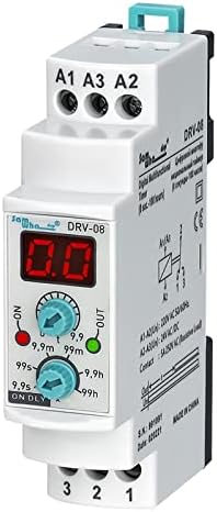 DRV-08 Digitális Többfunkciós Késleltetési Idő Relé（0,1 sec. - 100 Óra.） (Méret : 110VAC: 24 VAC-DC)