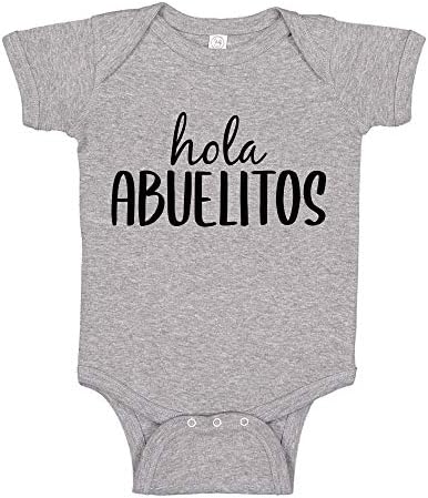 Hola Abuelitos Egyéni Spanyol Terhesség Bejelentése Baba Body Póló
