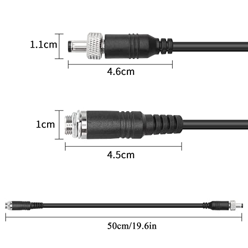 QIANRENON DC5.5mm x 2.1 mm-es Panel Mount Szál Zár hálózati Kábel,5.5 x 2.1 mm-es ferfi Dugja a Fejét a Rögzítő csavart,5.5×2.1/2,5