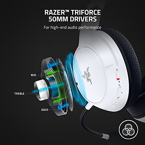 Razer Kaira Wireless Gaming Headset-Xbox Sorozat X|S, Xbox: Triforce Titán 50mm Vezetők - Kardioid Mikrofon - Lélegző Memória