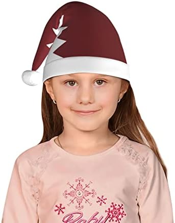CXXYJYJ Zászló Katar Télapó Sapka Gyerekek Karácsonyi Kalap Plüss Karácsonyi Kalap Karácsonyra újévi Ünnep, Fesztivál, Buli,