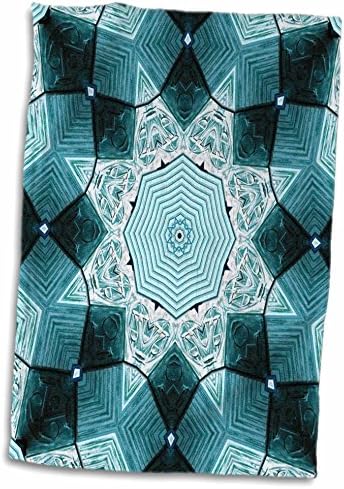 3dRose Florence Modern Absztrakt - Kék Üveg Mandela - Törölköző (twl-53239-1)