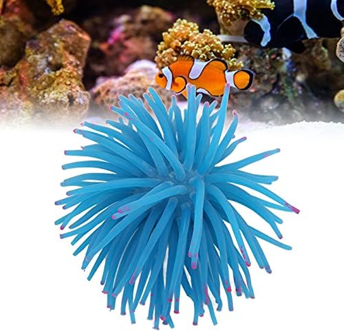 GLOGLOW Szimulált Szilikon Korall, Szilikon Anyag Világító Hatás akvárium Dekoráció Tengeri Sün Korall Dekoráció Hal Tartályok,