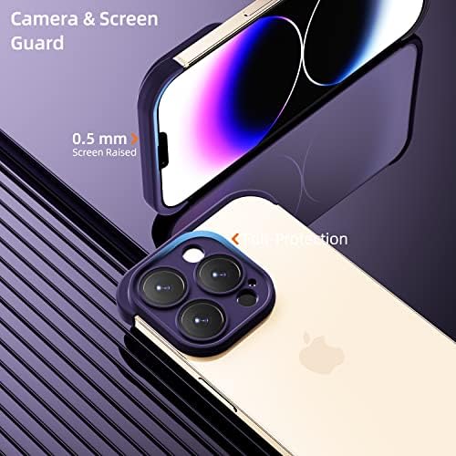 Hoerrye iPhone 13 Pro Max Kamera Lencséjét Védő Szilikon Bumper, keret nélküli Slim/Ultra-Vékony, Könnyű Eset,HD Edzett Üveg