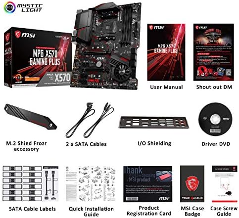 MSI MPG X570 SZERENCSEJÁTÉK PLUS Alaplap (AMD AM4, PCIe 4.0, DDR4, SATA 6 gb/s, M. 2, USB 3.2 Gen 2, HDMI, ATX)
