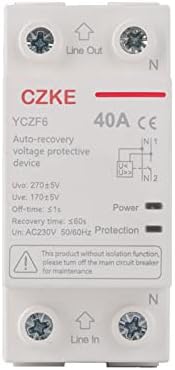KAVJU YCZF6 1P+N AC 230V Tetején, illetve Alján a Self-Helyreállítási Túlfeszültség, illetve Undervoltage Protector (Szín