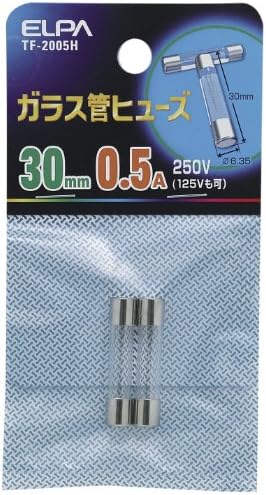 Elpa üvegcső, Biztosíték mm 30 V 0,5 A TF – 2005h