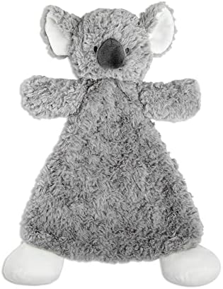 DEMDACO Sydney Koala Szürke, Fehér, 11 x 13 Hüvelyk Poliészter Kitömött Állat Csörgő Takarót