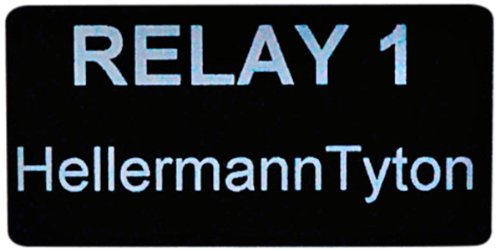 Hellermann Tyton 596-00507 Hab a Típustáblán, 2.0 X 1.0, Téglalap alakú, Névtábla, PET, Fekete (Csomag 500)