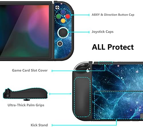 PlayVital védőtok Set w/Fedelet a Nintendo Kapcsoló OLED - Kék Köd