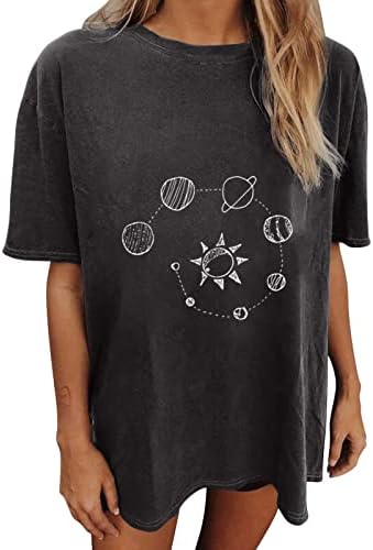 A Lányok Legénység Nyak Pamut Hold Nap Grafikus Laza Fit Villásreggeli Viktoriánus Reneszánsz Paraszt Steampunk Felső Tshirt