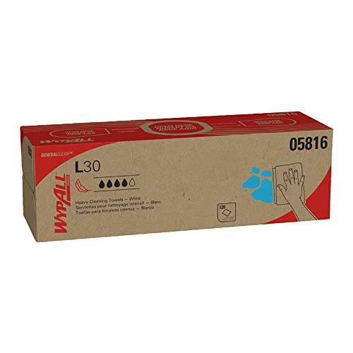 Kimberly-Clark 05816 Fehér WYPALL L30 Ablaktörlő, POP-UP Box, 9.8 W x 16.4 L (Csomag 720)
