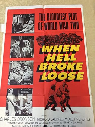 Amikor a Pokol, 1958 eredeti film poszter