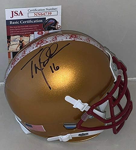 Tom, Kacsázó Medvék aláírt a Boston College Sasok mini sisak dedikált SZÖVETSÉG - Dedikált NFL Mini Sisak