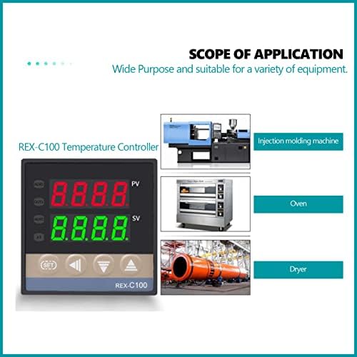 PID Hőmérséklet szabályozó REX-C100 Digitális Hőmérséklet szabályozó Készlet, 110-240V Termosztát Irányítók 0-400℃+ 25A SSR