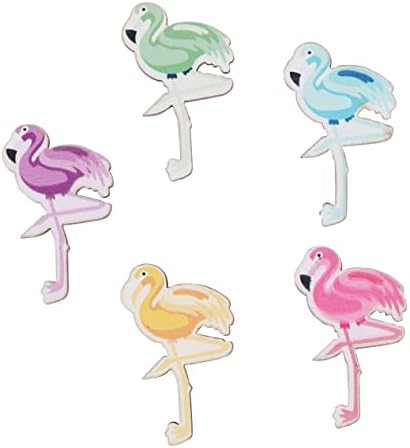 ABOOFAN Ajándék Tag Fa Kategória Fa Kategória 50pcs Darab Fa Lóg DIY Dísz Dekorációs Címkék Fa Darab Flamingo DIY Flamingo