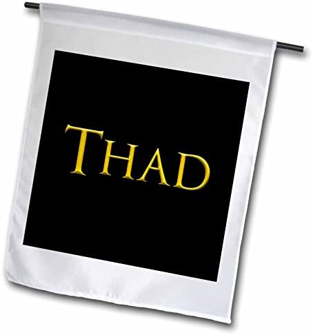 3dRose Thad Közös kisfiú Neve Amerikában. Sárga, Fekete Amulettel - Zászlók (fl-361402-1)