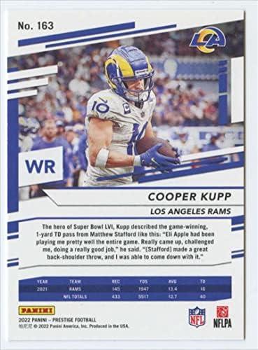 2022 Panini Prestige 163 Cooper Kupp Los Angeles Rams NFL Labdarúgó-Trading Card