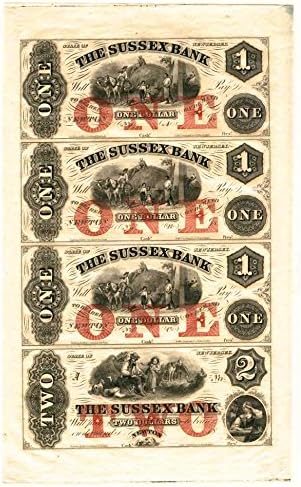 A Sussex Bank Vágatlan Elavult Lemez - Törött Bankjegyek