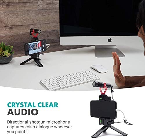 Movo Okostelefon Vlogging Kit a Telefon Állványra rögzített, Puska Mikrofon, Mini Állvány - Kamera- Kamera Mikrofon Kompatibilis