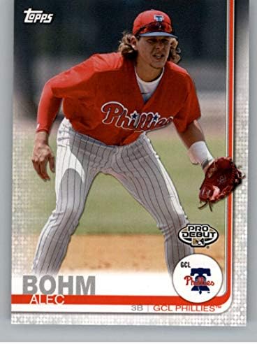 2019 Topps Pro Debütáló 158 Alec Bohm RC Újonc GCL Phillies MLB Baseball Trading Card