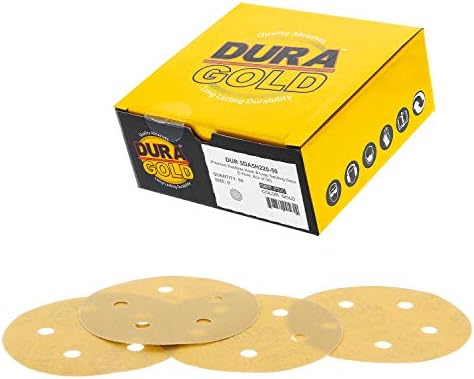 Dura-Arany, 5 Csiszolás Lemezek - 220 As - 5 Lyuk Minta & Puha Sűrűség Felület Pad