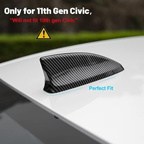 Ezekneka kedves a 11 Generációs Civic Antenna Topper Autó cápauszony Borító Külső Dekoráció Honda Civic 2022 2023 -Szénszálas