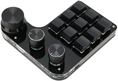 Sanpyl 9 Gombok Mini Makró Mechanikus Gaming-Billentyűzet, 3 Programozható Gombok Parancsikon Egyedi Billentyűzet, 7 RGB