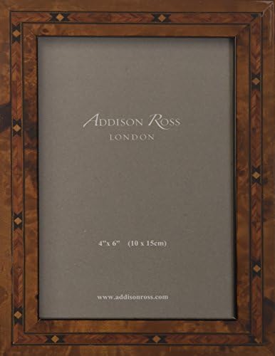 Addison Ross, Intarzia Képkeret,4x6, Barna Csillag Rost Vissza, 4 x 6 Hüvelyk