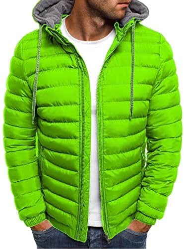 Kabát Férfi Téli Divat Alkalmi Kabát Egyszínű Cipzár Hood Zsebében Pamut Puffer Kabát Comfort Plus Size Kabát