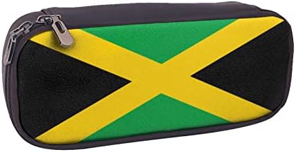 DCARSETCV Jamaica Zászló tolltartó Aranyos Toll tolltartó Pu Bőr Flip Ceruza Tok Hivatal Ceruza Dobozban Táska Ajándék Felnőttek