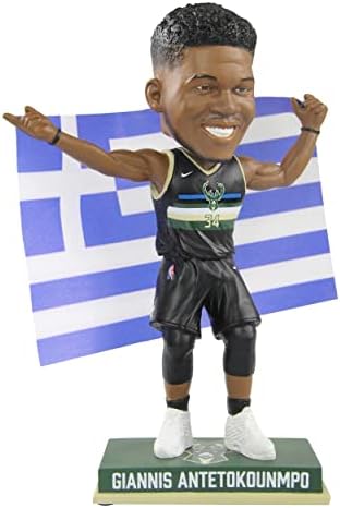 Giannis Antetokounmpo Milwaukee Bucks Görögország Zászló Bólogatós NBA Kosárlabda