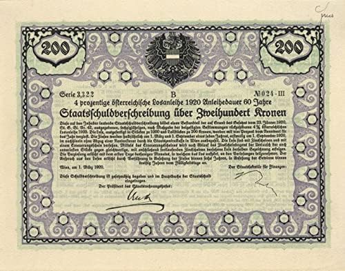 Ausztria - 200 Kronen Bond