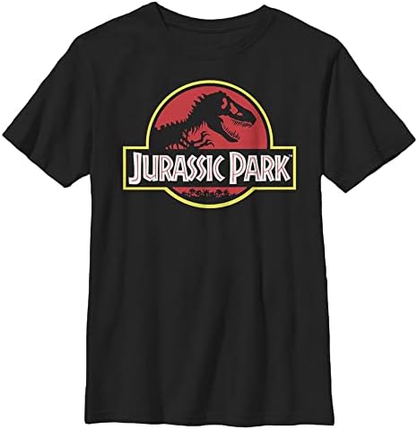 Jurassic Park Fiúk Park Logó Husky Rövid Ujjú Póló, Fekete, Ifjúsági Husky Nagy