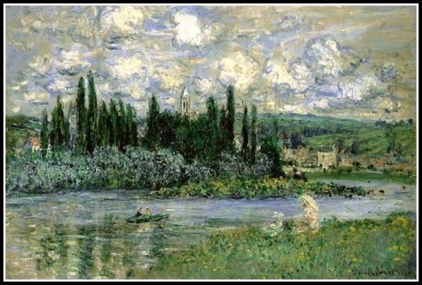 Vetheuil Virágzó szilvafák Festmény Claude Monet 5D Gyémánt Festmény Készlet Felnőttek, Gyerekek, DIY Művészeti Kézműves