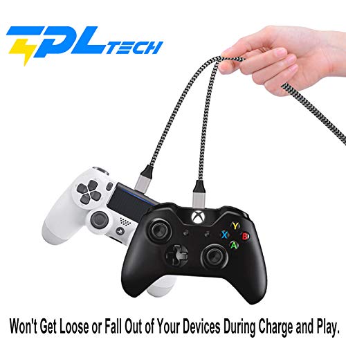TPLTECH Kábel Töltő Xbox Vezérlő Nylon-Fonott Vezérlő USB Kábel-Tartós, Android Micro USB 2.0 Kábel Kompatibilis az Xbox